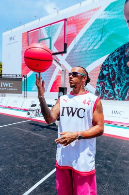 Lewis Hamilton em evento da IWC
